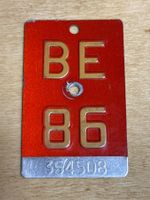 40. Geburtstag - Velonummer, Fahrradnummer, Veloschild BE 86