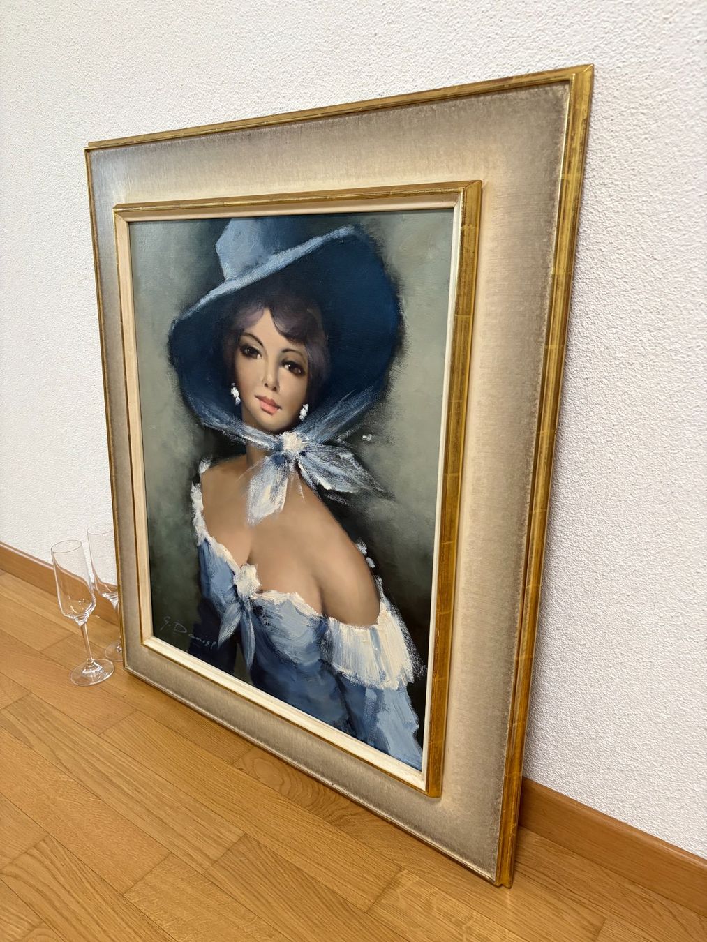 Gemälde: 71x81/ G.Daniel/ Öl Gemälde elegante Dame wunderhübsch – Gebraucht aus Ottenbach von TimelessEmotions. 3