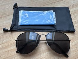 Aviator Sonnenbrille, Fliegerbrille, schwarz, black, Brille