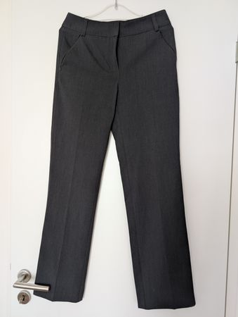 Elegante Stoffhose, Gr. 36, dunkelgrau, Büro-Look