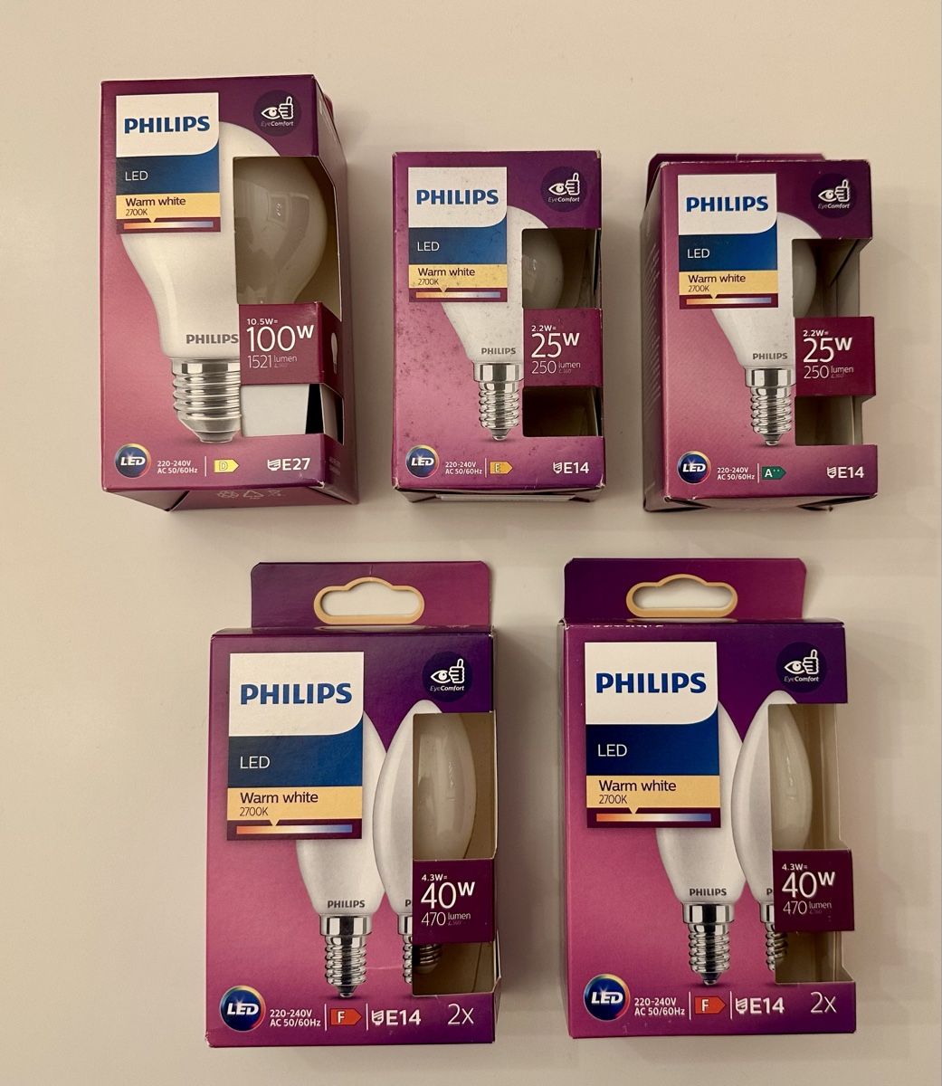 Philips Lampen: Philips LED Leuchtmittel Set – Warmweiss – E27 & E14 – Neu – Neu und originalverpackt aus Zürich von ChristianNussbaum