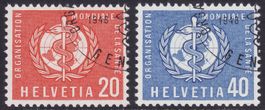 Dienstmarken OMS SBK-Nr. 28 und 29 (Symbole 1957) gestempelt