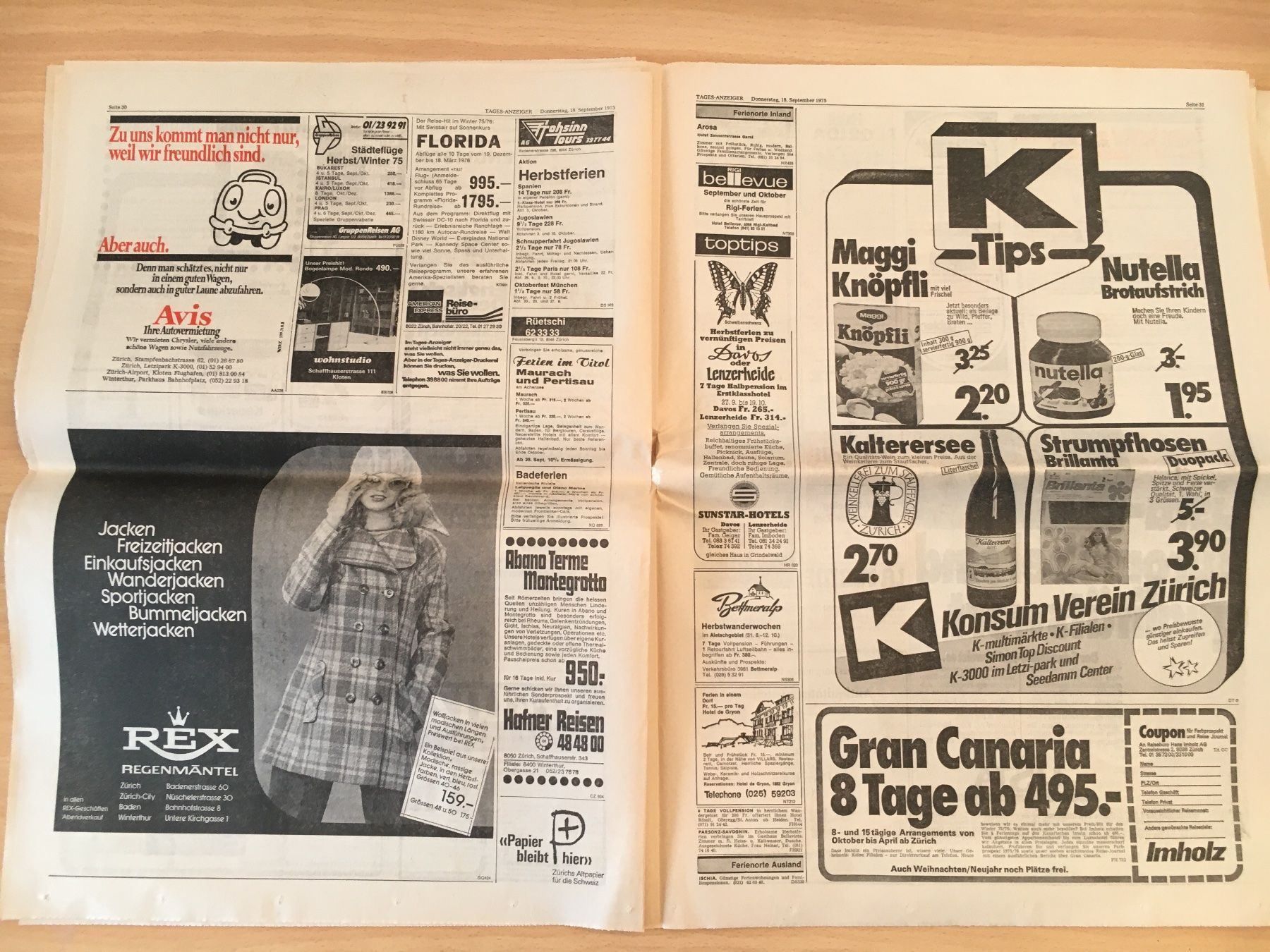 Zeitschriften & Magazine: Tagesanzeiger vom 18. September 1975 – Gebraucht aus Luzern von Jiggy_8898 7