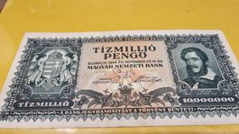 Alte ungarische Banknote - 10 Millionen Pengö 1945!