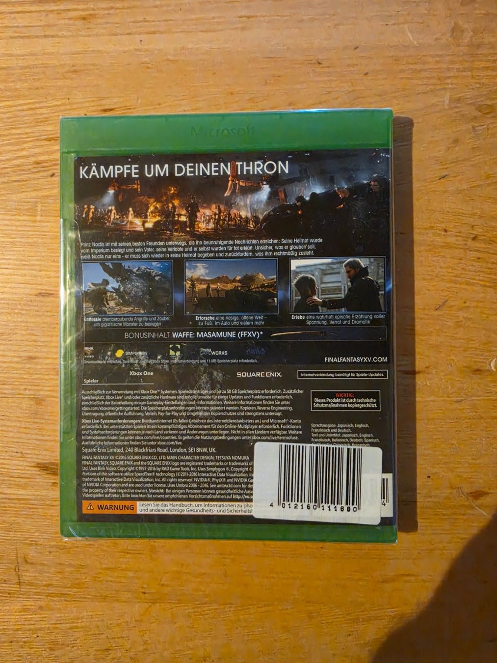 Jeux: Xbox One Final Fantasy XV ab1.- – Neuf avec emballage d'origine à triesenberg par wisi369 1