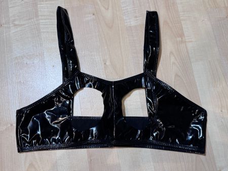 Sexy Damen Wetlook - BH / Offenes Brustdesign