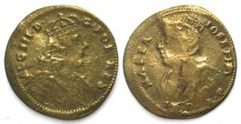 Polen AUGUST III & MARIA JOSEPHA, Nuremberg Counter ca. 1740