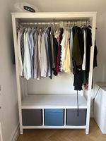 IKEA HEMNES offener Kleiderschrank, weiss gebeizt
