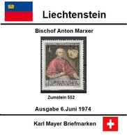 Bischof Anton Marxer                 Ausgabe Liechtenstein