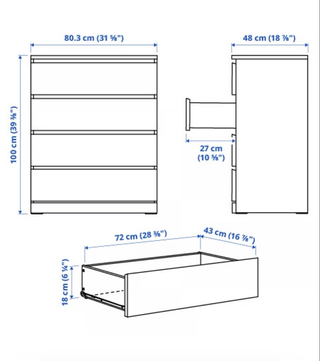 Ikea Commodes: Kommode Malm weiss – D'occasion à Wabern par sal_w7rb 2