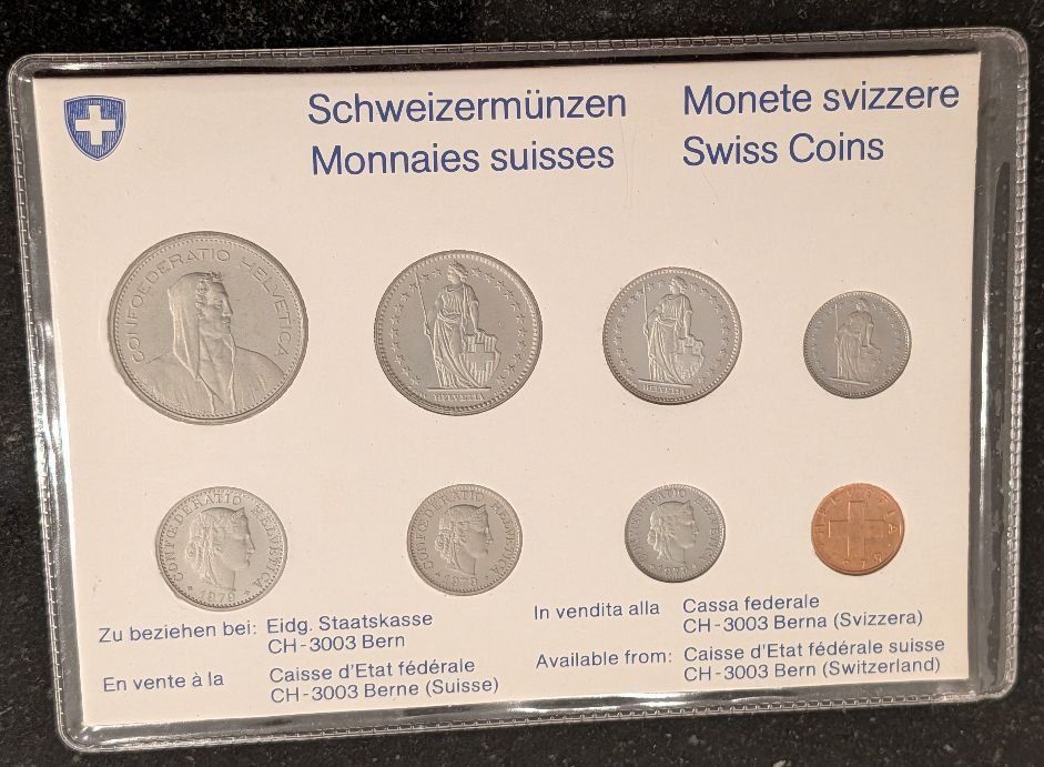 Tutti le monete: CH - Münzsatz 1979 stgl – Usato da Arch venduto da moneyswiss 1