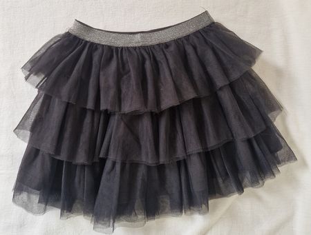 Tüllrock – Schwarz – Gr. 134 (8–9 Jahre) – little kids