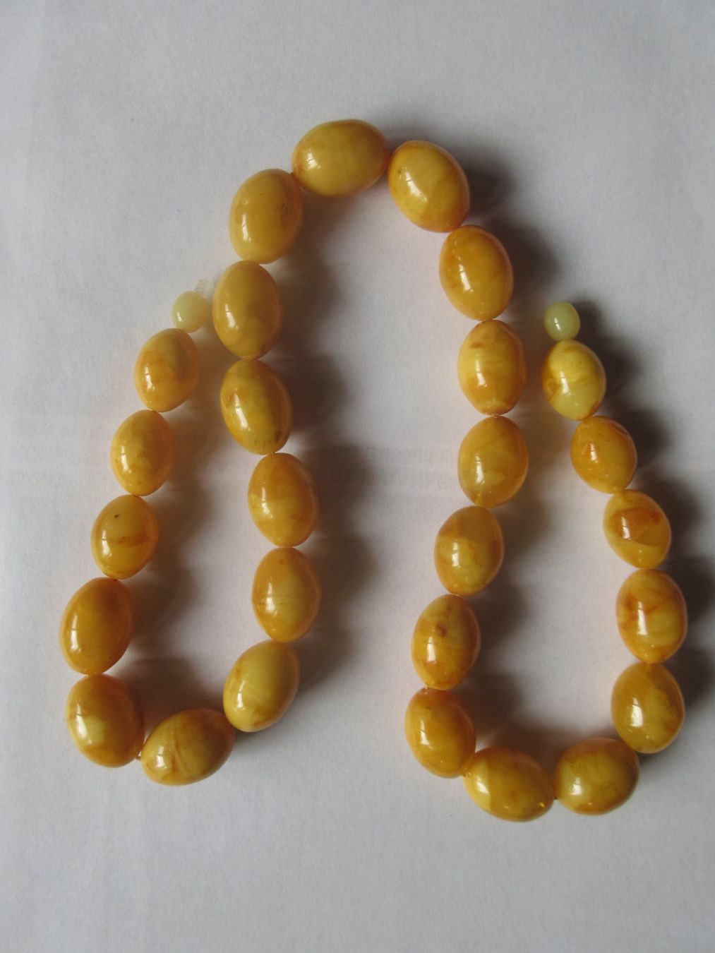 Catenine: Oliven-Bernsteinkette in der Farbe Butterscotch ca.54g – Usato da Sylt venduto da elizan 5