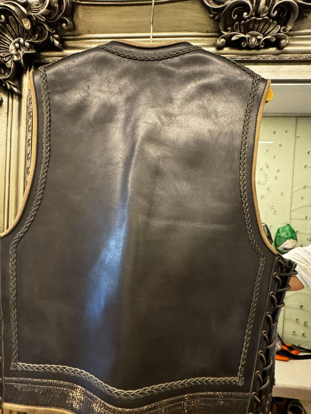 Gilets & Westen: Weste Leder Weste Biker Weste Einzelstück – Neu (gemäss Beschreibung) aus Spreitenbach von Carswiss 1