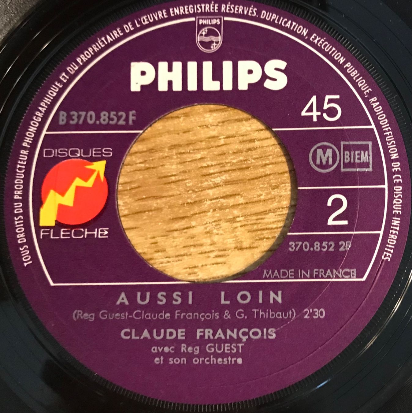 Dischi in vinile: CLAUDE FRANCOIS - JACQUES A DIT – Usato da Bussigny venduto da vinyl-pas-cher 3