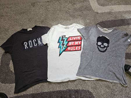 T Shirts Wendepailletten Gr. 140 3Stück