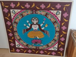 Shiva Bild aus besticktem Stoff