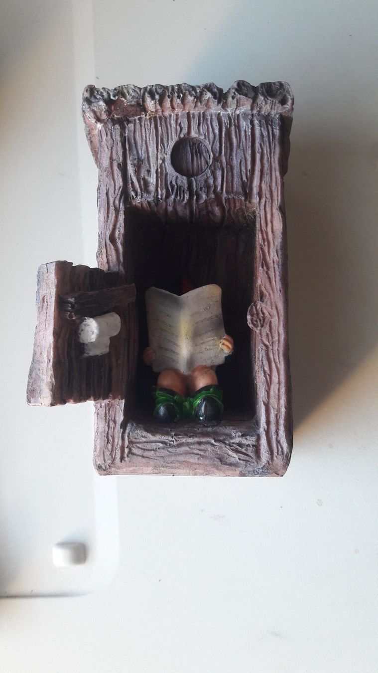 Statuette: Gartenzwerg auf der Toilette – Usato da Laufen venduto da Mann455 1
