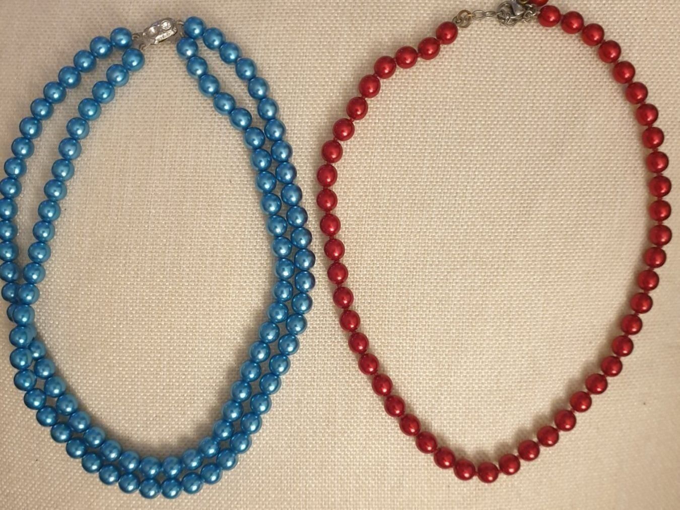 Catenine: 2 Vintage Perlen Kette faux – Usato da Baden venduto da swiss-alps