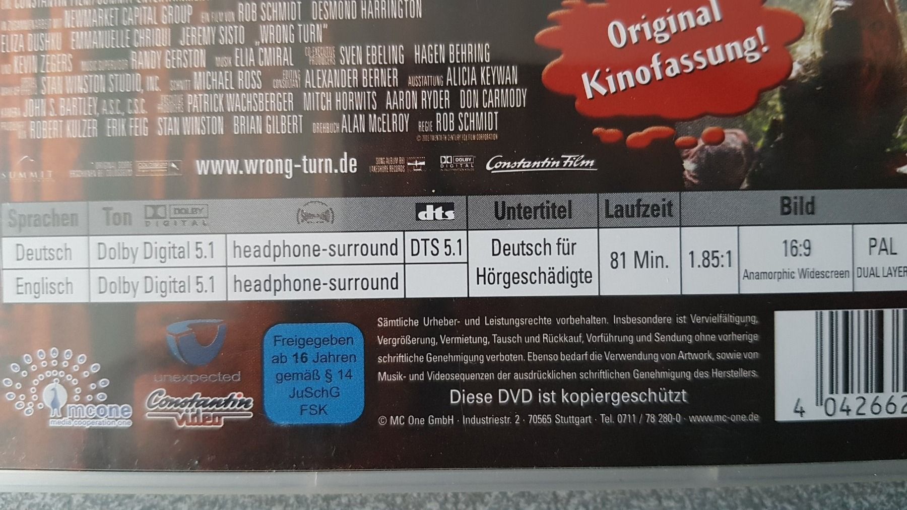 Tutti i DVDs: DVD Wrong Turn – Usato da Oetwil am See venduto da fineli2 1