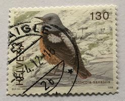 Nr. 1272 STEINRÖTEL Dauermarken Einheimische Vögel GESTEMPEL