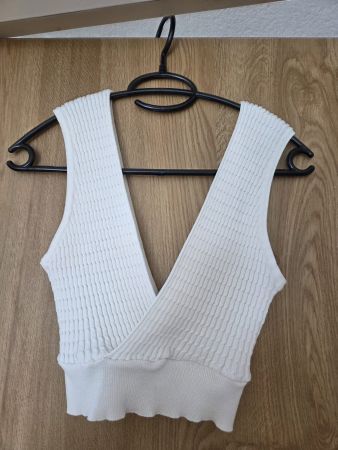 Weisses Crop-Top von Zara