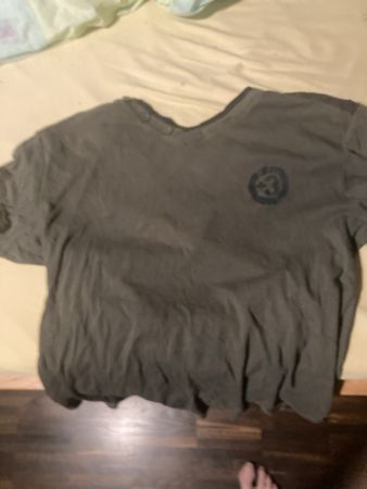 Shirt dark grey graphic print men's size M