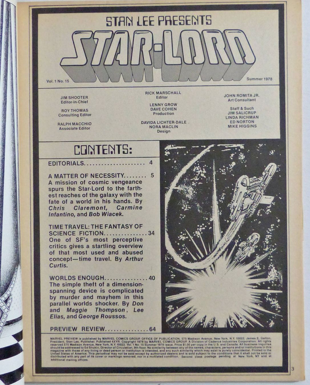 Fumetti: MARVEL PREVIEW #15 STAR-LORD MAGAZINE 1978 – Usato da Lugano venduto da YouWantUS 1