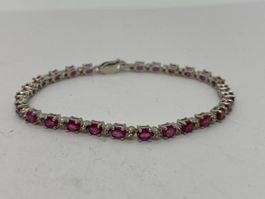 Tennis-Armband PINK 925 Silber /i519