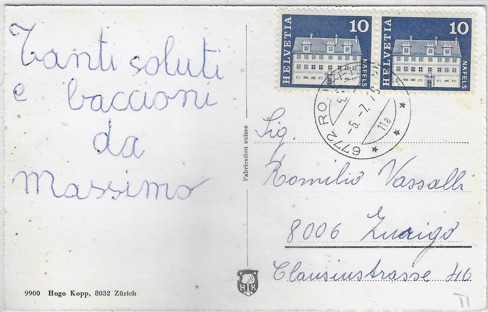 Cartoline postali: Rodi-Fiesso - Generalansicht – Usato da Ettingen venduto da Kartenplanet 1