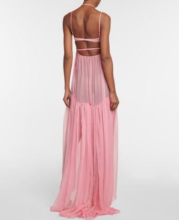 Nensi Dojaka long silk dress