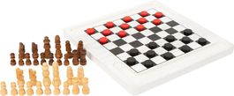 Echecs et Dames en bois ( NEUF )