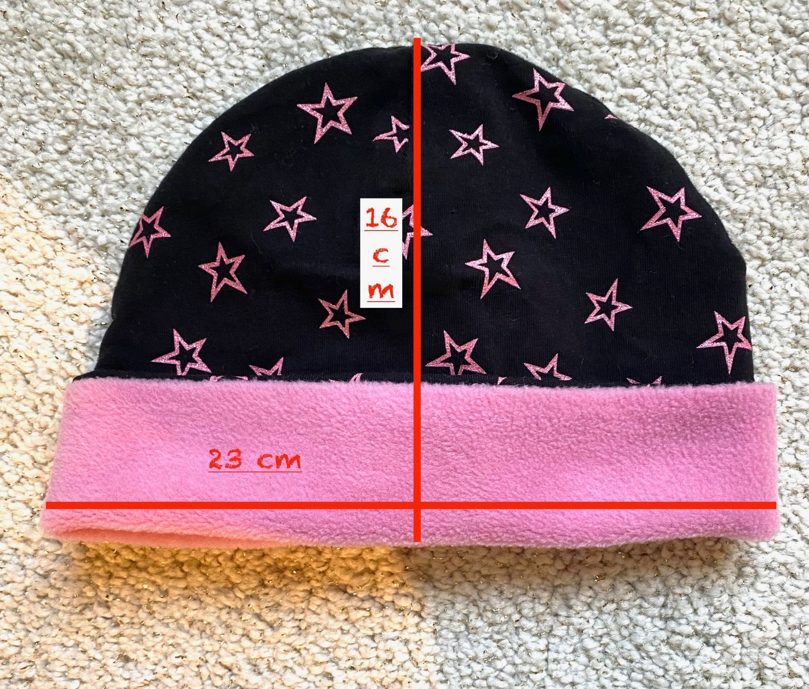 C&A Altro abbigliamento per bambina: Wintermütze,  Sternchen rosa schwarz – Usato da Uster venduto da ros_pym8 1