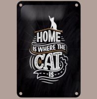 🔥HOME IS WHERE THE CAT IS Katzen Blechschild🖤12x18cm OVP🔥