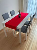 IKEA MELLTORP/KÄTTIL table/4 cha 125 whi/Knisa lgrey