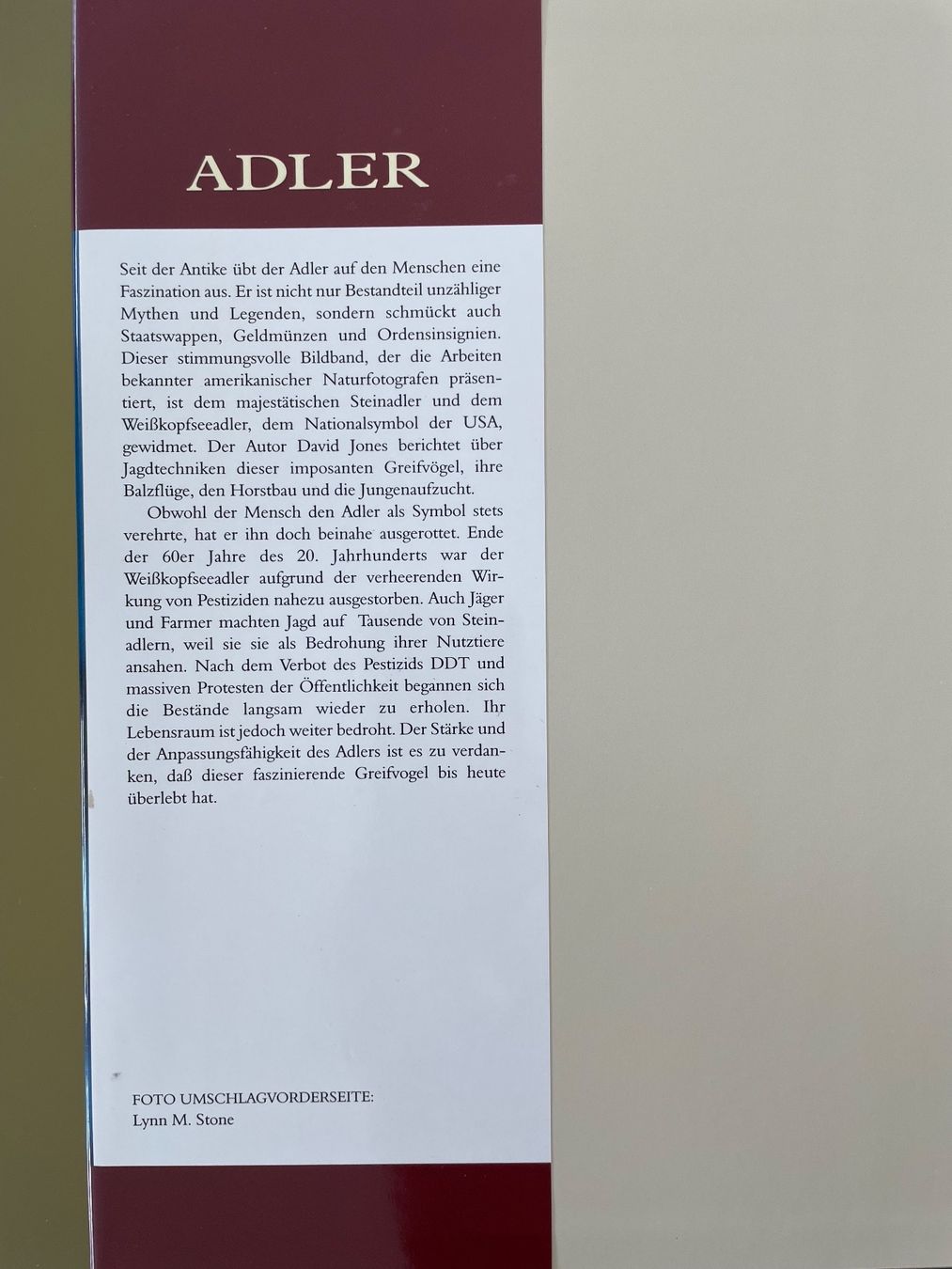 Bücher: ADLER Buch von David Jones, 1997 – Gebraucht aus Sutz von fx05 1