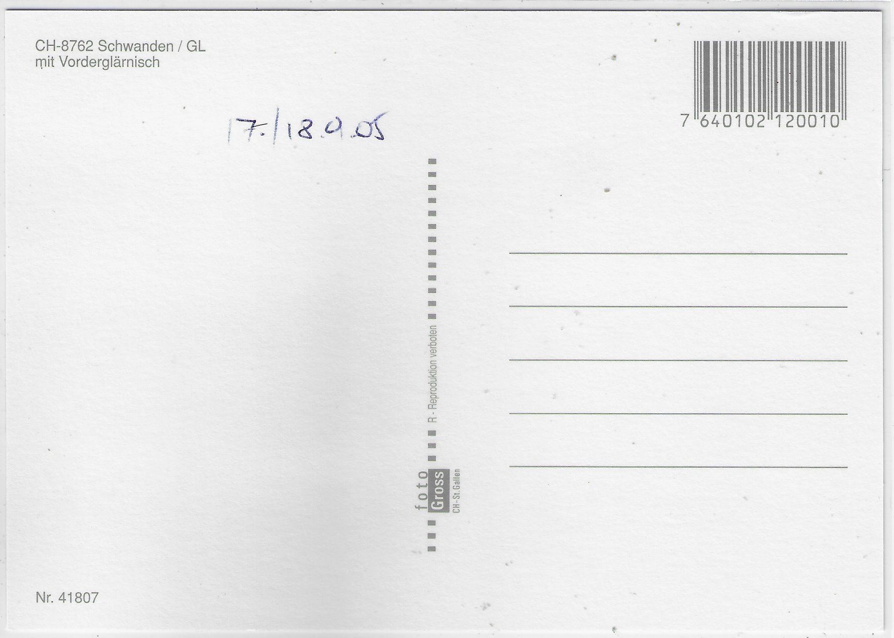 Cartoline postali: Schwanden GL - Generalansicht – Usato da Ettingen venduto da Kartenplanet 1