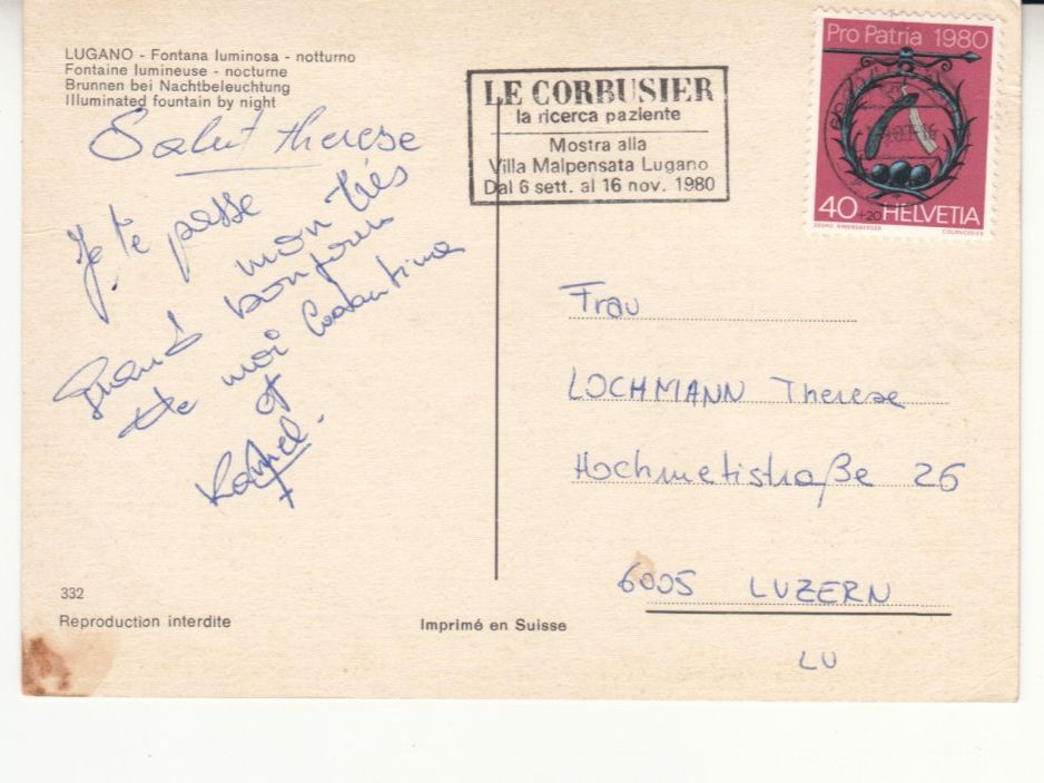 Cartoline postali: Lugano 1981 – Usato da Bürglen TG venduto da StampGraf 1