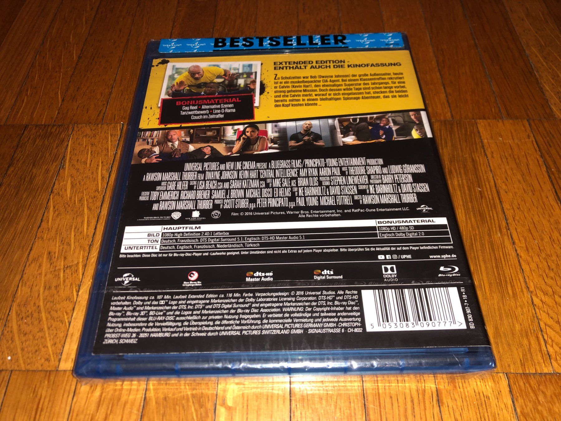 Tutti i DVDs: Central Intelligence - BLU-RAY - UNCUT – Nuovo e nell'imballaggio originale da Basel venduto da havsok 1