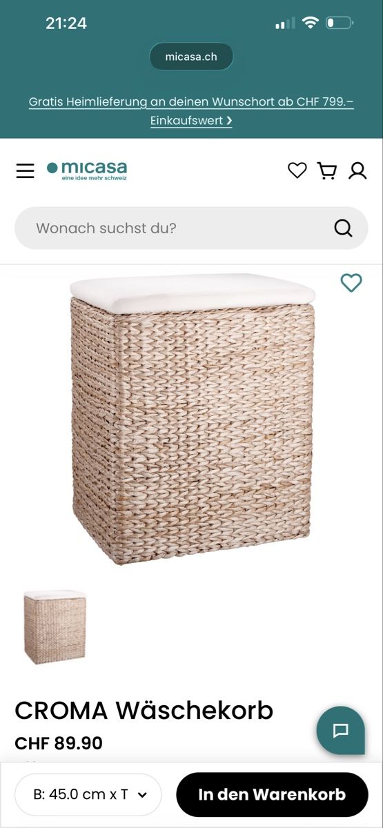 Micasa Cesti per biancheria: 2x CROMA Wäschekorb  – Usato da Horgen venduto da laurakm 4