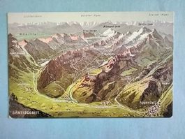 Säntisgebiet Appenzell Alpstein Panoramakarte 