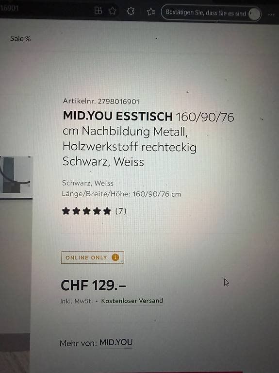 Tische: Esstisch wie neu – Gebraucht aus Biel/Bienne von Daj_d9qm 2