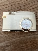 Feuerzeug Fero Feldmann mit Uhr goldfarben 17 Jewels