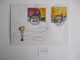 FDC BL Döttingen Ausschnitt Ort Ersttagsstempel Aarau Telli