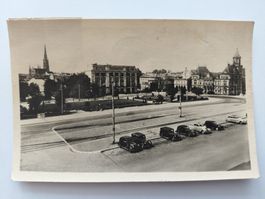 Alte Ansichtskarte Mulhouse Place de la Gare, alte Autos