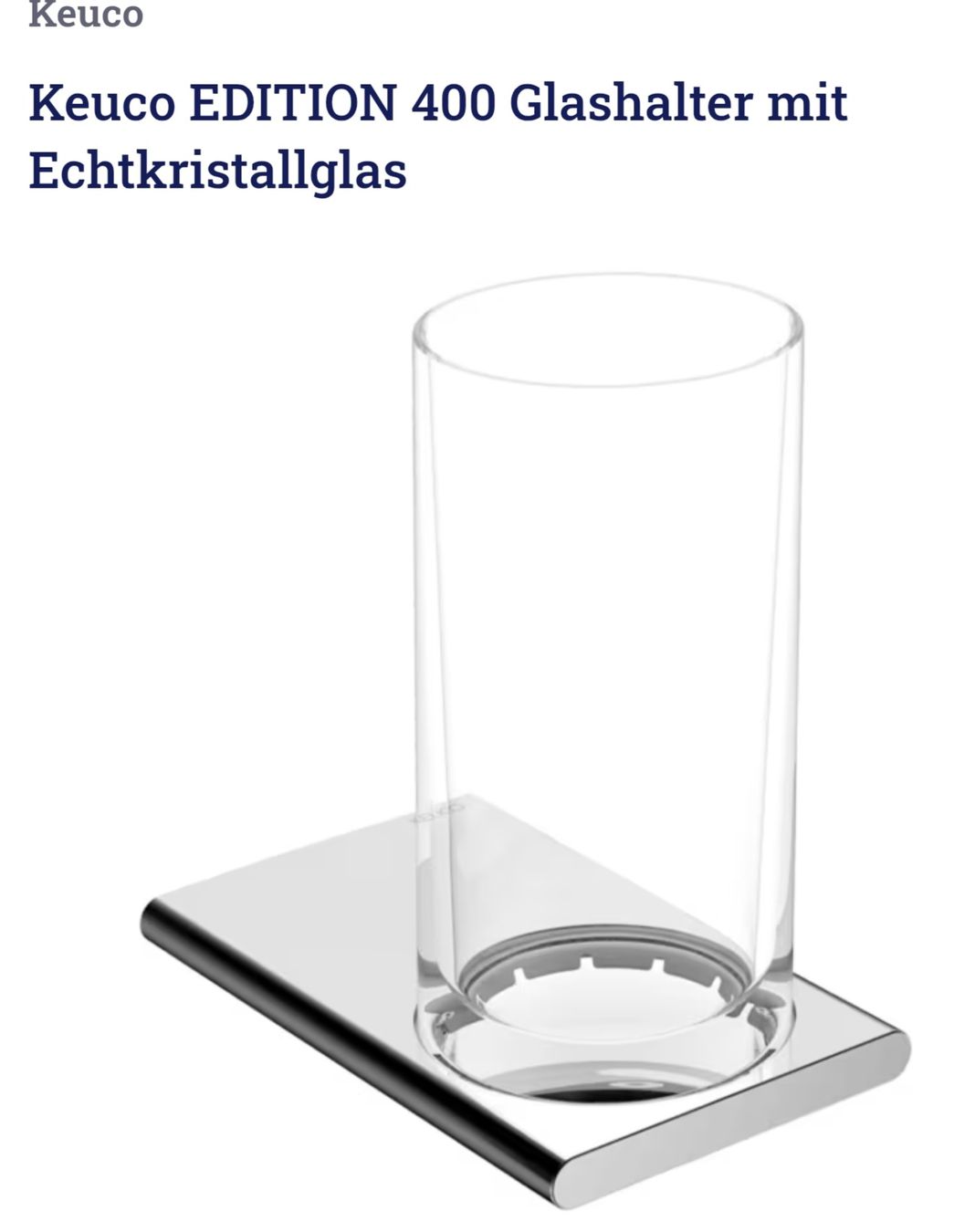 Keuco Altro per la casa: Keuco Glashalter Serie 400 – Nuovo (secondo la descrizione) da Krauchthal venduto da Raumzeugen