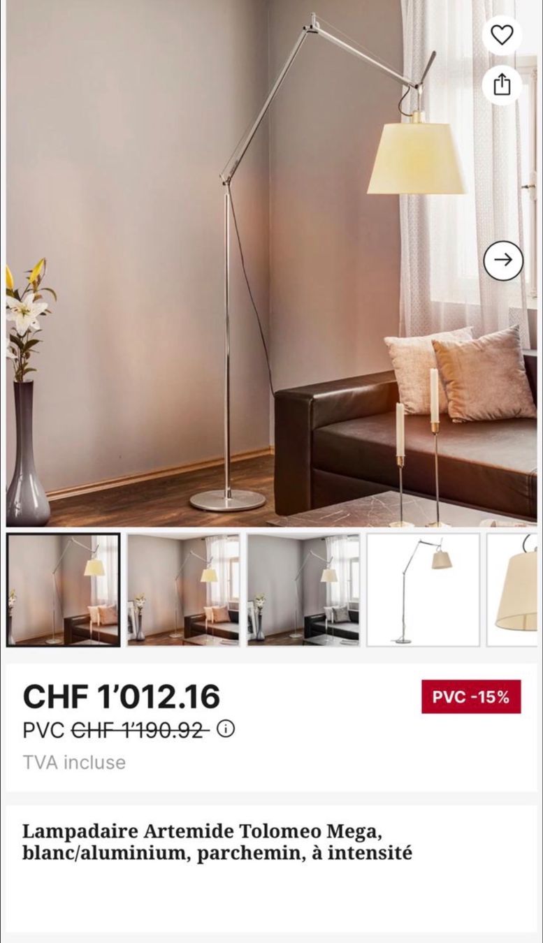 Artemide Lampade: Lampe à pieds – Usato da Féchy venduto da Florence.vgunten 2