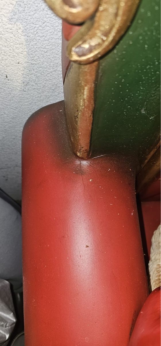 Figuren: Sitzender Weihnachtsmann auf einem Thron mit Laterne – Gebraucht aus Laufen von blikebasel 6