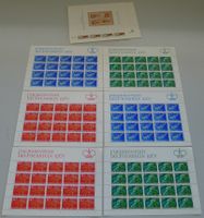 1966+1967, 24 Kleinbögen LIECHTENSTEIN postfrisch ** + ET-O.