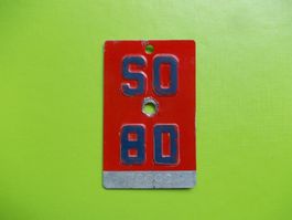 Velonummer / Fahrradnummer SO 80